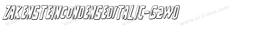 ZakensteinCondensedItalic-G2wD字体转换