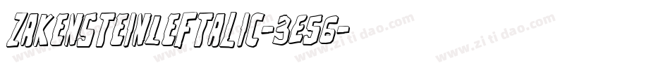ZakensteinLeftalic-3E56字体转换