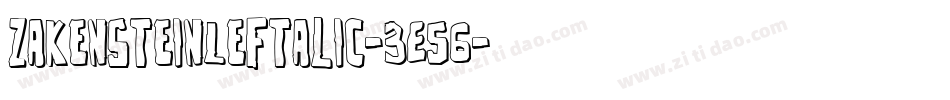ZakensteinLeftalic-3E56字体转换