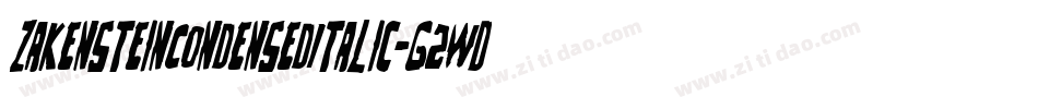ZakensteinCondensedItalic-G2wD字体转换