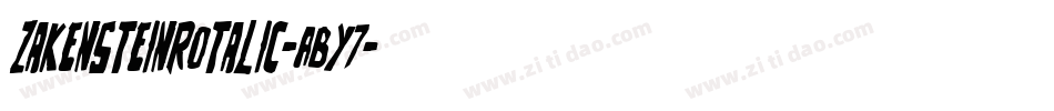 ZakensteinRotalic-ABY7字体转换