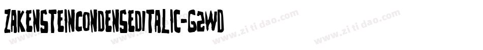 ZakensteinCondensedItalic-G2wD字体转换