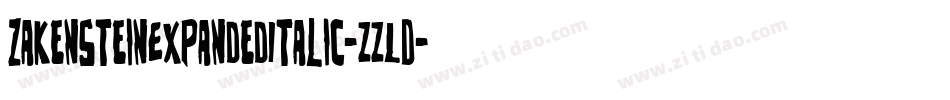 ZakensteinExpandedItalic-zzLD字体转换