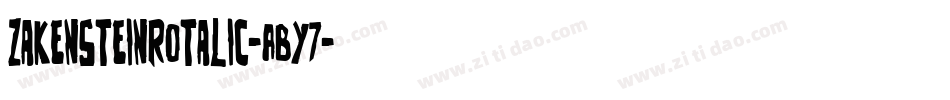 ZakensteinRotalic-ABY7字体转换