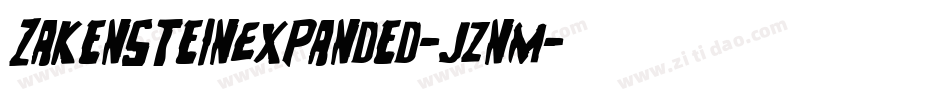 ZakensteinExpanded-jznM字体转换