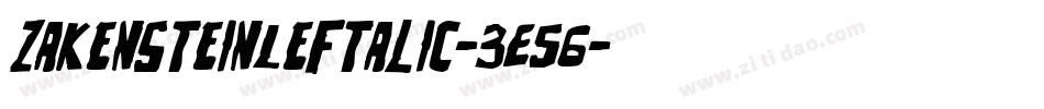 ZakensteinLeftalic-3E56字体转换