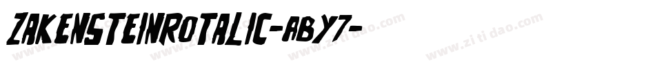 ZakensteinRotalic-ABY7字体转换