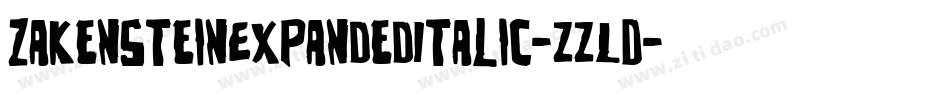 ZakensteinExpandedItalic-zzLD字体转换