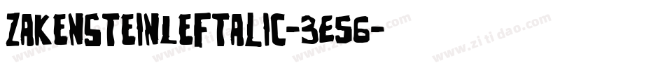 ZakensteinLeftalic-3E56字体转换