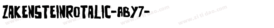 ZakensteinRotalic-ABY7字体转换