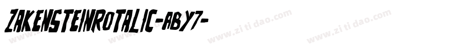 ZakensteinRotalic-ABY7字体转换