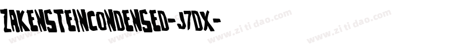 ZakensteinCondensed-J7dx字体转换