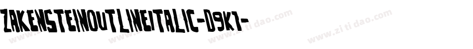 ZakensteinOutlineItalic-D9K1字体转换