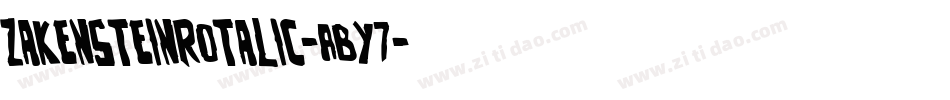 ZakensteinRotalic-ABY7字体转换
