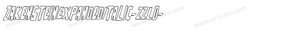ZakensteinExpandedItalic-zzLD字体转换