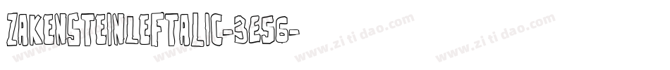 ZakensteinLeftalic-3E56字体转换