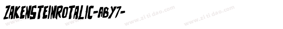 ZakensteinRotalic-ABY7字体转换