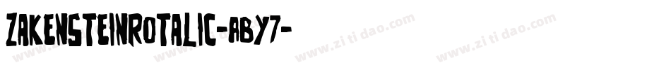 ZakensteinRotalic-ABY7字体转换