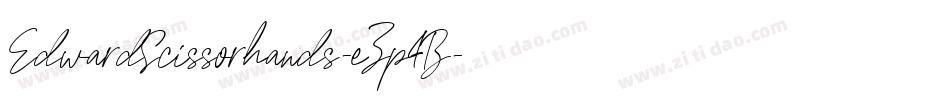 EdwardScissorhands-eZp4B字体转换