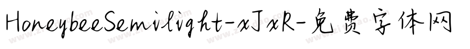 HoneybeeSemilight-xJxR字体转换