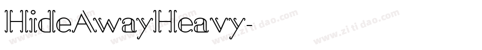 HideAwayHeavy字体转换