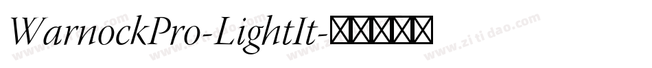 WarnockPro-LightIt字体转换