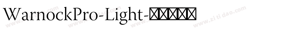 WarnockPro-Light字体转换