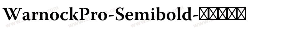 WarnockPro-Semibold字体转换
