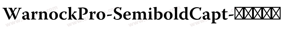 WarnockPro-SemiboldCapt字体转换