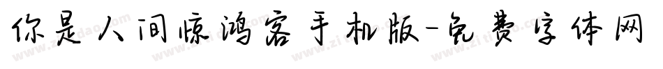 你是人间惊鸿客手机版字体转换