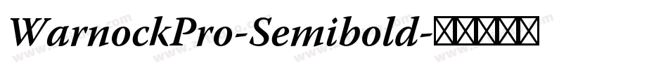 WarnockPro-Semibold字体转换