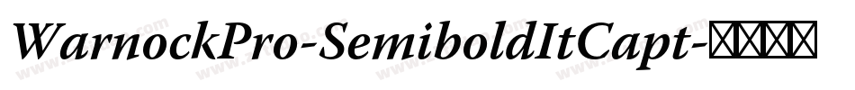 WarnockPro-SemiboldItCapt字体转换