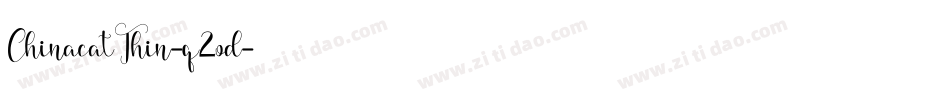 ChinacatThin-q2od字体转换