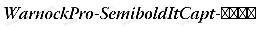 WarnockPro-SemiboldItCapt字体转换