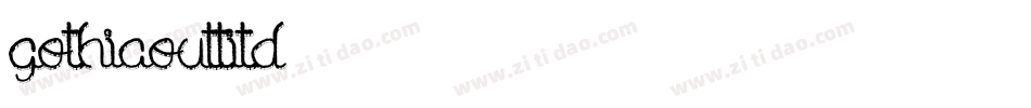 GothicOutTitD字体转换