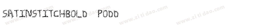 SatinStitchBold-Podd字体转换