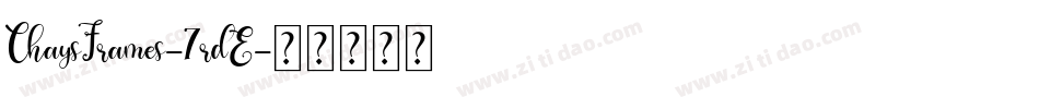 ChaysFrames-7rdE字体转换