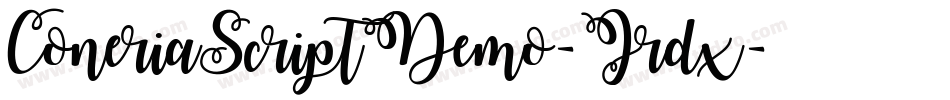 ConeriaScriptDemo-Jrdx字体转换