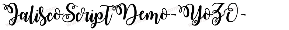 JaliscoScriptDemo-YoZO字体转换 JaliscoScriptDemo-YoZO字体转换