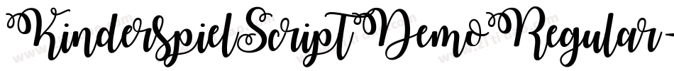 KinderspielScriptDemoRegular-M6xr字体转换