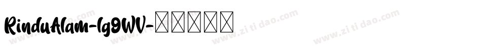 RinduAlam-lg9WV字体转换