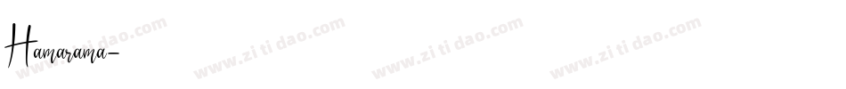Hamarama字体转换
