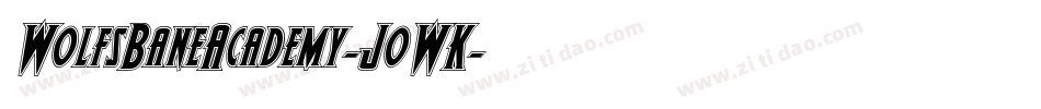 WolfsBaneAcademy-JoWK字体转换
