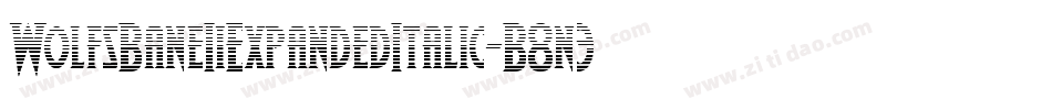 WolfsBaneIiExpandedItalic-B8n3字体转换
