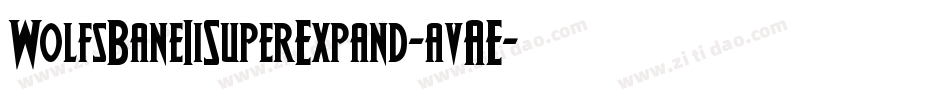 WolfsBaneIiSuperExpand-avAE字体转换