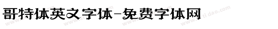 哥特体英文字体字体转换