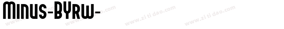 Minus-BYrw字体转换