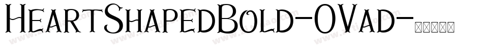 HeartShapedBold-0Vad字体转换