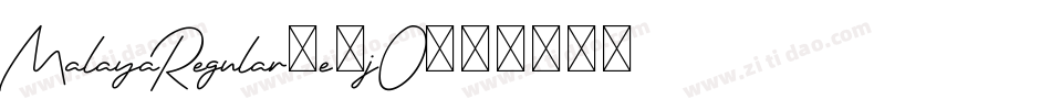 MalayaRegular-e8jO字体转换