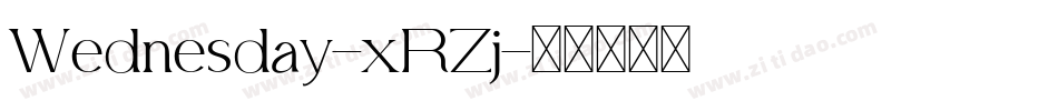 Wednesday-xRZj字体转换